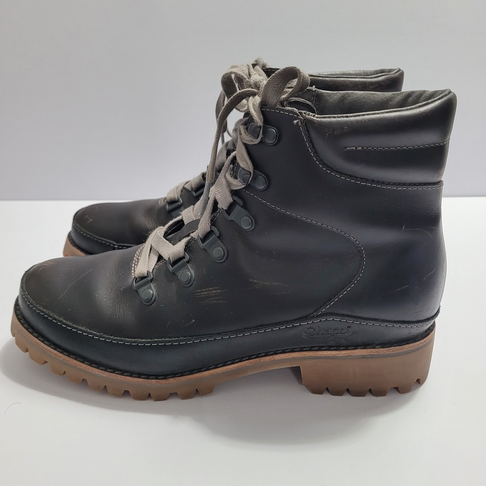 Womens Chaco Black Fields Hiking Lace Up Boots - Picture 5 of 11